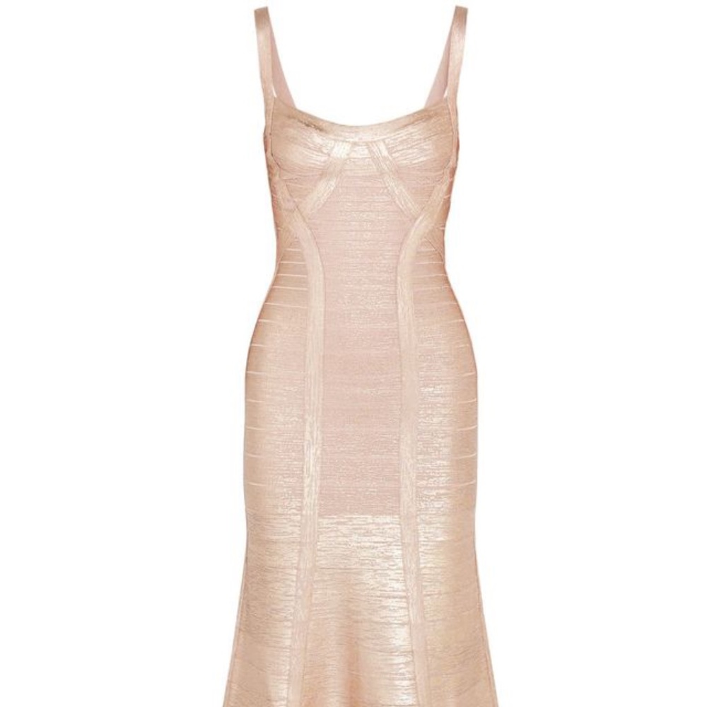 Herve Leger Metallic Bandage Gown
